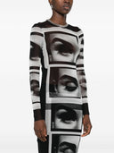 Jean Paul Gaultier Eyes And Lips Print Top