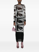 Jean Paul Gaultier Eyes And Lips Print Top