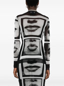 Jean Paul Gaultier Eyes And Lips Print Top
