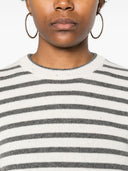 Brunello Cucinelli Striped Cashmere Blend Sweater