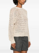 Brunello Cucinelli Silk And Linen Blend Crewneck Sweater
