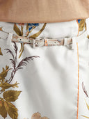 Gonna stampata in seta in seta Prada