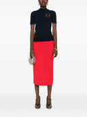 Fendi Ribbed Cotton T Shirt