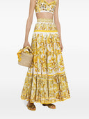 Dolce & Gabbana Maiolica Print Cotton Skirt