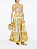 Dolce & Gabbana Maiolica Print Cotton Skirt