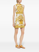 Dolce & Gabbana Maiolica Print Cotton Mini Dress