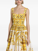 Dolce & Gabbana Maiolica Print Midi Dress
