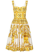 Dolce & Gabbana Maiolica Print Midi Dress