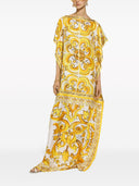 Dolce & Gabbana Dots Print Silk Maxi Dress