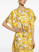 Dolce & Gabbana Dots Print Silk Maxi Dress