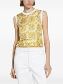 Dolce & Gabbana Maiolica Print Silk Tank Top