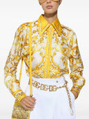 Dolce & Gabbana Maiolica Print Silk Shirt