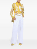Dolce & Gabbana Maiolica Print Silk Shirt