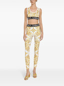 Dolce & Gabbana Maiolica Print Gym Bra