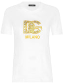 Dolce & Gabbana Embroidered Logo Cotton T Shirt
