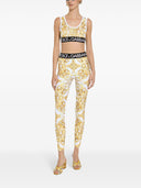 Dolce & Gabbana Maiolica Print Nylon Leggings