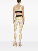 Dolce & Gabbana Maiolica Print Nylon Leggings