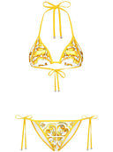Set di bikini stampata Dolce & Gabbana Maiolica