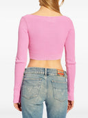Diesel Cotton Cropped Cardigan