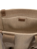 Chloè Woody Medium Canvas And Leather Tote Bag