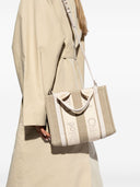 Chloè Woody Small Canvas And Leather Tote Bag