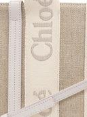 Chloè Woody Small Canvas And Leather Tote Bag