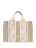 Chloè Woody Small Canvas And Leather Tote Bag