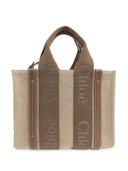 Chloè Woody Small Canvas And Leather Tote Bag