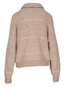 Brunello Cucinelli Wool Blend Striped Cardigan