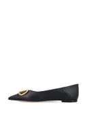 Valentino Garavani V Logo Signature Leather Ballets
