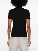 Fendi Embroidered Logo Cotton T Shirt