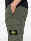 Stone Island Logo Cotton Cargo Trousers
