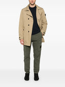 Stone Island Logo Cotton Cargo Trousers