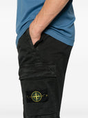 Stone Island Logo Cotton Cargo Trousers