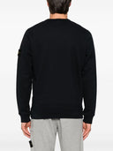 Stone Island Logo Cotton Crewneck Sweatshirt