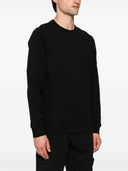 Stone Island Logo Cotton Crewneck Sweatshirt
