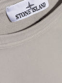 Stone Island Logo Cotton Crewneck Sweatshirt