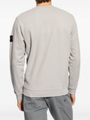 Stone Island Logo Cotton Crewneck Sweatshirt