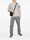 Stone Island Logo Cotton Crewneck Sweatshirt