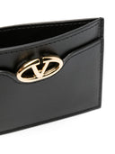Valentino Garavani V Logo Bold Leather Card Case