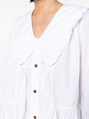 Ganni Organic Cotton Mini Shirt Dress