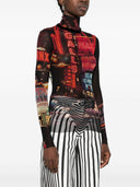 Jean Paul Gaultier Pigalle Print Top
