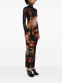 Jean Paul Gaultier Pigalle Print Long Dress