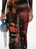 Jean Paul Gaultier Pigalle Print Long Dress