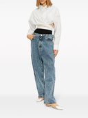 Jeans in denim a band a maglia alaia