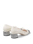 Jimmy Choo Elisa 45闪闪发光的皮泵