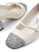 Jimmy Choo Elisa 45闪闪发光的皮泵