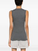 Brunello Cucinelli Ribbed Cotton Sleeveless Top