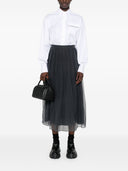 Brunello Cucinelli Silk Organza Midi Skirt