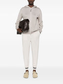 Brunello Cucinelli Cotton And Silk Blend Hooded Zipped Cardigan